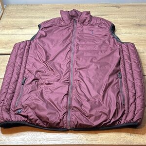Men's North 56 4 Burgundy Puffer Vest Size 2XLT